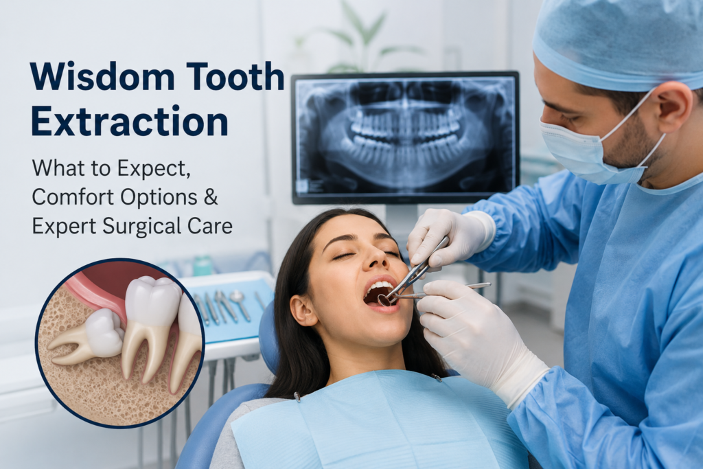 dental doctor from smilesculptors dental clinic checking the teeth of a patient